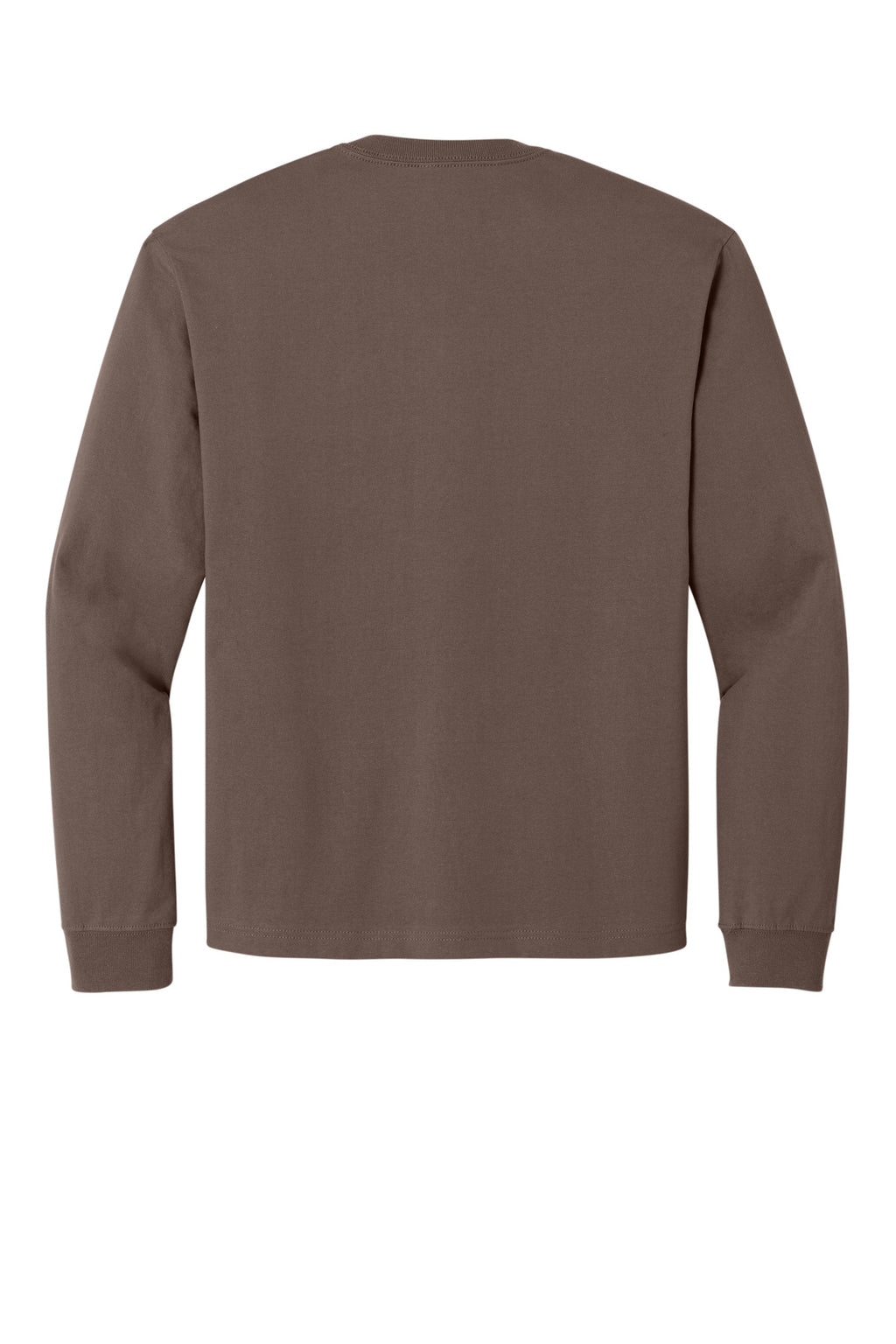 Rear View of Cocoa BELLA+CANVAS Unisex 7.5-Ounce Heavyweight Long Sleeve Tee BC4651