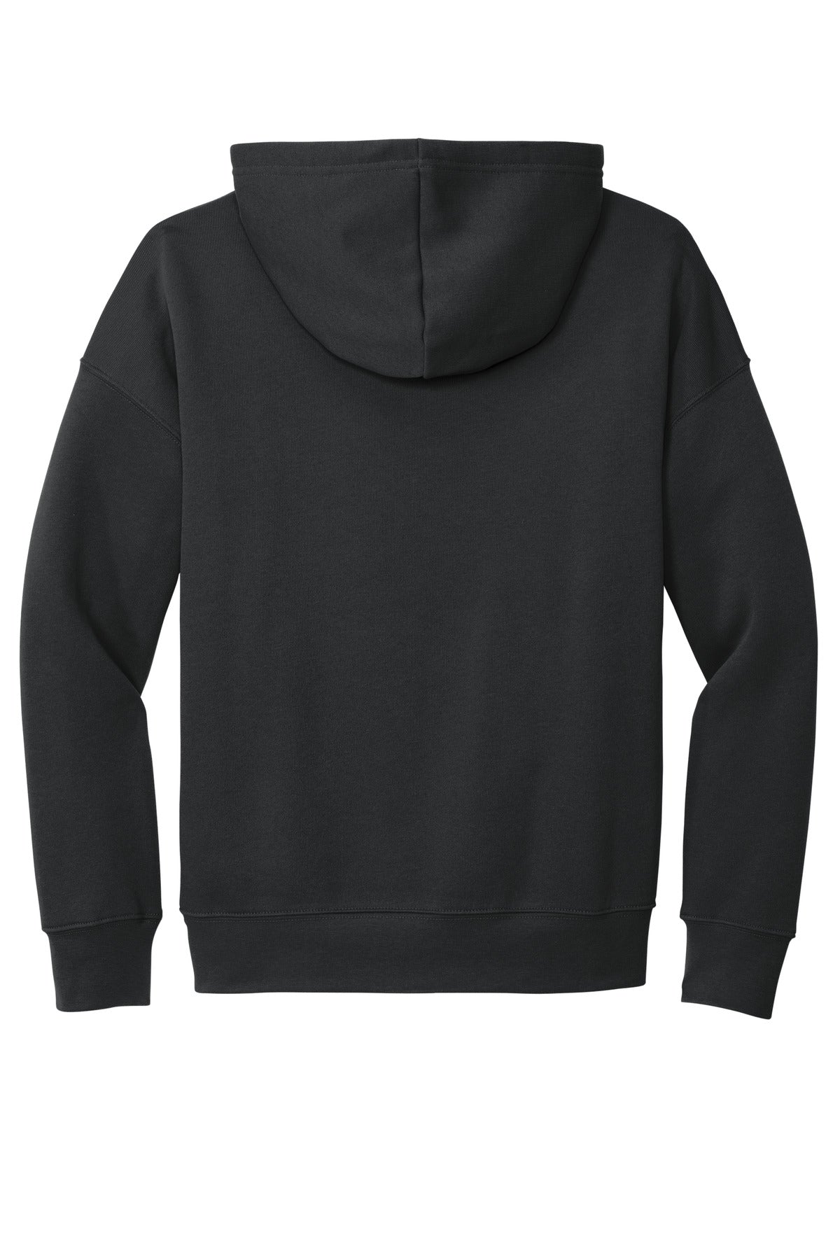 Rear View of Dark Grey BELLA+CANVAS Unisex Sponge Fleece Pullover DTM Hoodie. BC3729