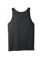 Rear View of Dark Grey Ht BELLA+CANVAS Unisex Jersey Tank. BC3480