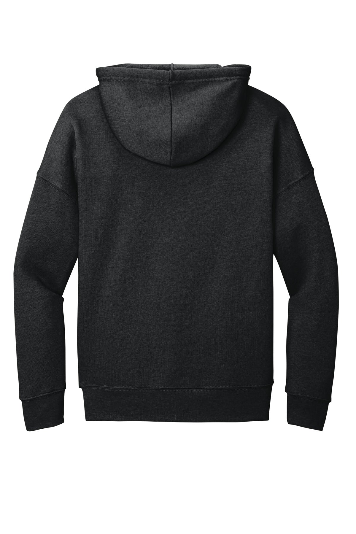 Rear View of Dark Grey Ht BELLA+CANVAS Unisex Sponge Fleece Pullover DTM Hoodie. BC3729
