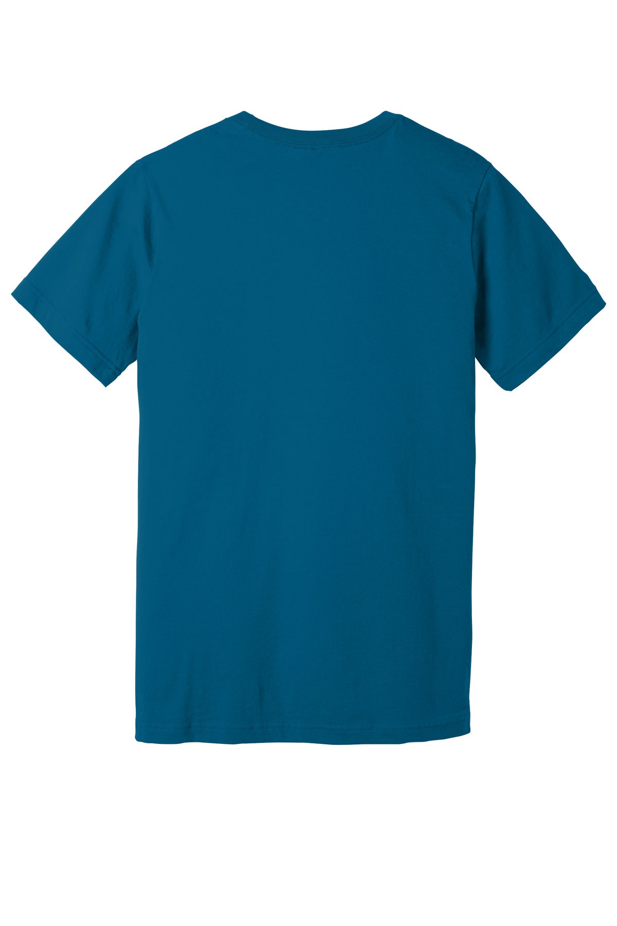 Rear View of Deep Teal BELLA+CANVAS Unisex Jersey Short Sleeve Tee. BC3001