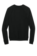 Rear View of DeepBlack Allmade Unisex Organic CVC Fleece Crewneck Sweatshirt AL5004