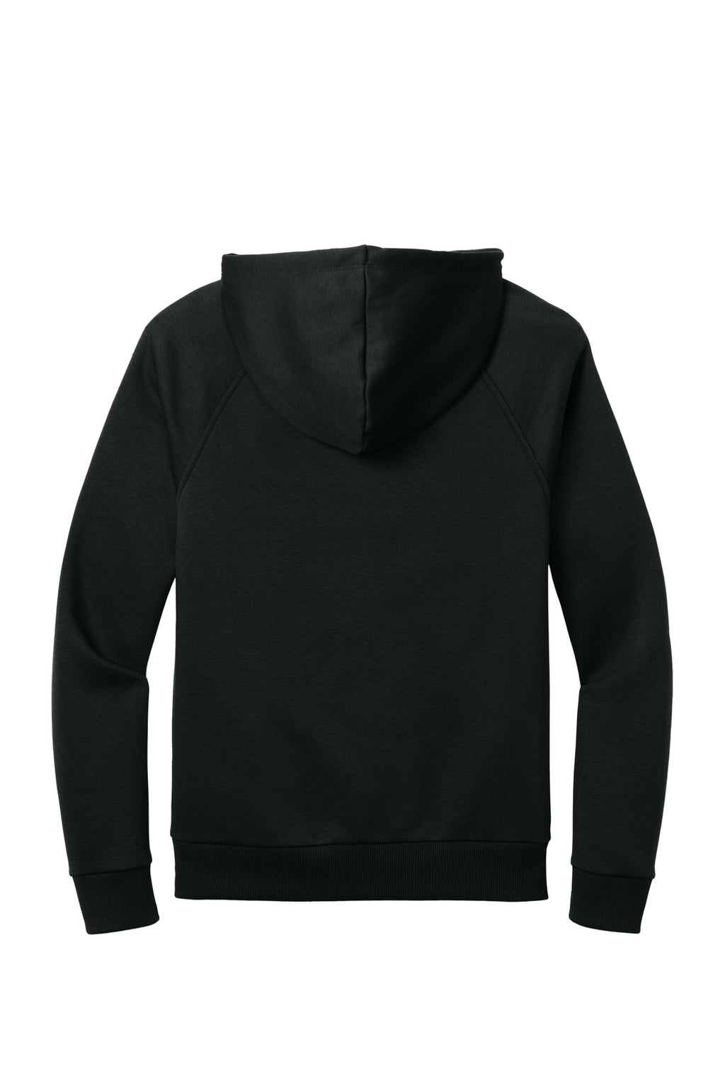 Rear View of DeepBlack Allmade Unisex Organic CVC Fleece Pullover Hoodie AL5000