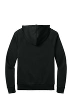 Rear View of DeepBlack Allmade Unisex Organic CVC Fleece Pullover Hoodie AL5000