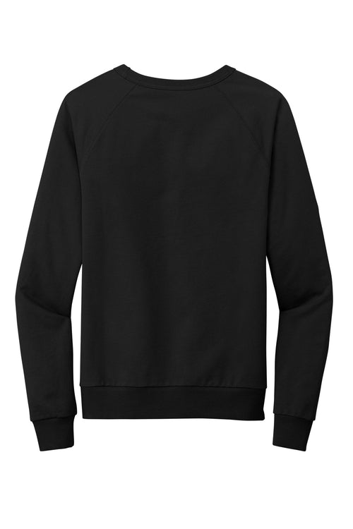 Rear View of DeepBlack Allmade Unisex Organic French Terry Crewneck Sweatshirt AL4004