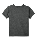 Rear View of DkGyHthr BELLA+CANVAS Toddler Short Sleeve Tee BC3001T