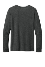 Rear View of DkGyHthr BELLA+CANVAS Unisex Heather CVC Long Sleeve Tee BC3501CVC