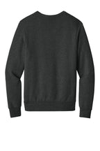 Rear View of DkGyHthr BELLA+CANVAS Unisex Sponge Fleece Classic Crewneck Sweatshirt BC3911