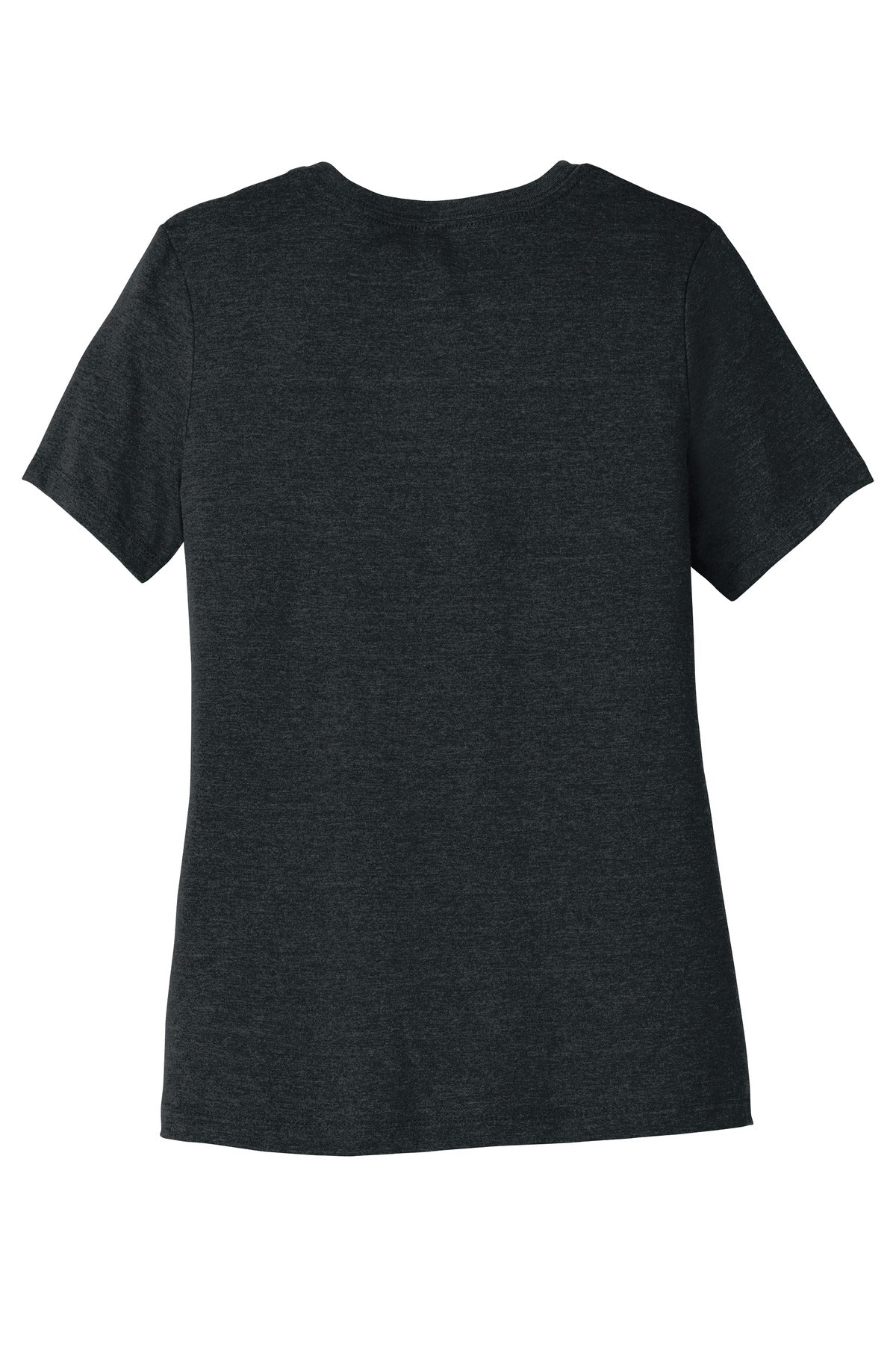 Rear View of DkGyHthr BELLA+CANVAS Women's Relaxed CVC Tee BC6400CVC