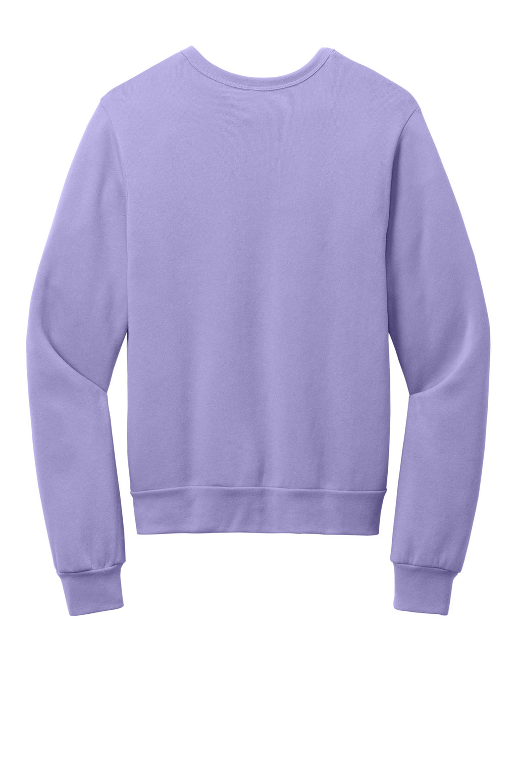 Rear View of DkLavender BELLA+CANVAS Unisex Sponge Fleece Classic Crewneck Sweatshirt BC3911