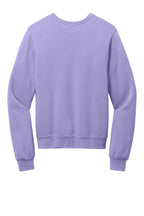Rear View of DkLavender BELLA+CANVAS Unisex Sponge Fleece Classic Crewneck Sweatshirt BC3911