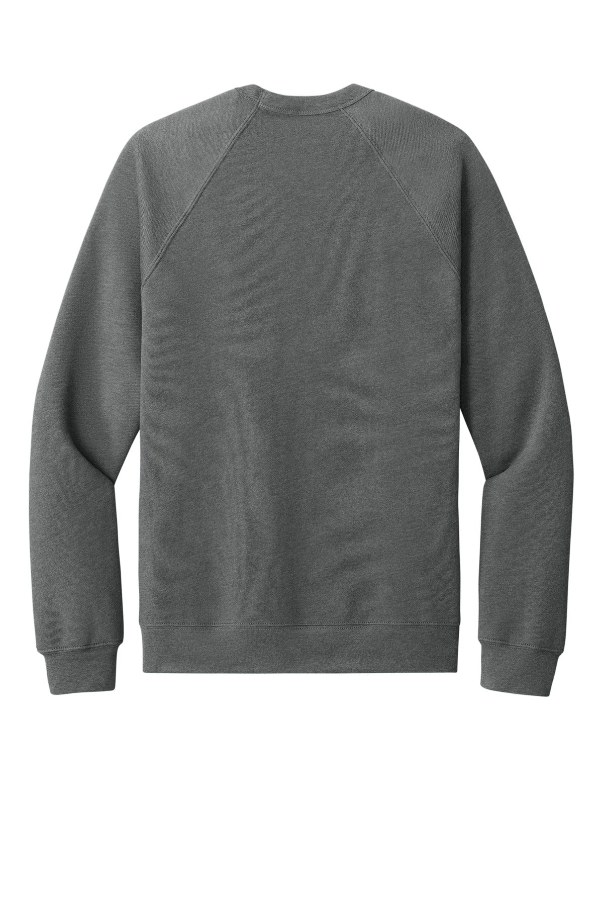 Rear View of DpHeather BELLA+CANVAS Unisex Sponge Fleece Raglan Sweatshirt. BC3901
