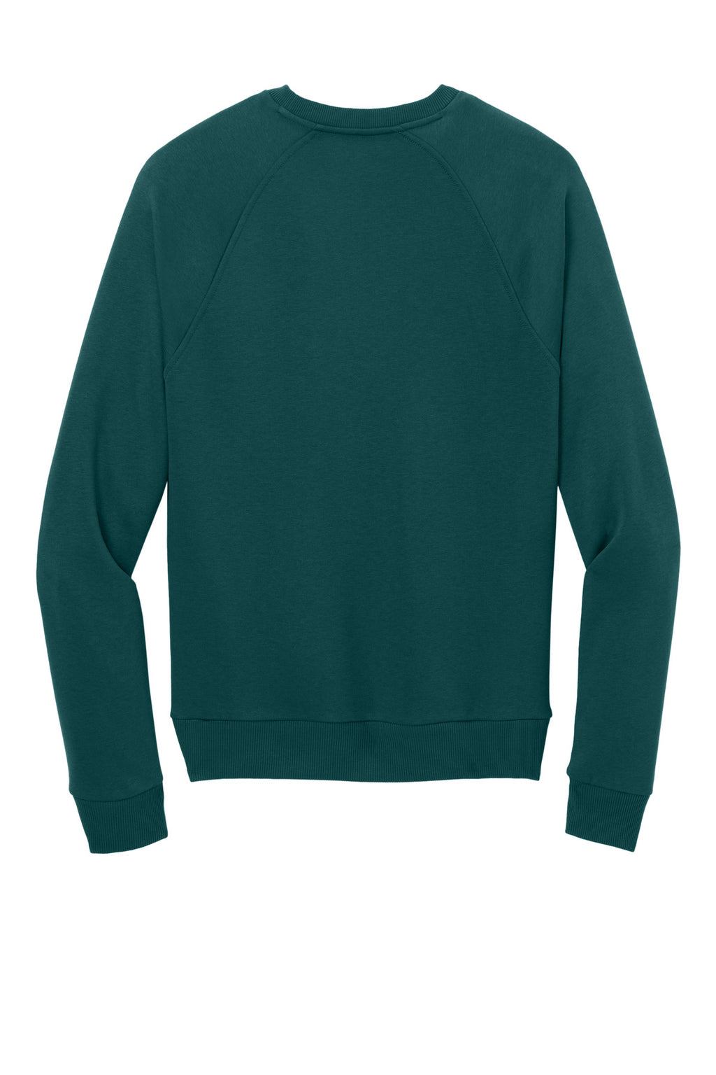 Rear View of DpSeaGreen Allmade Unisex Organic CVC Fleece Crewneck Sweatshirt AL5004