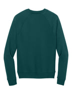 Rear View of DpSeaGreen Allmade Unisex Organic CVC Fleece Crewneck Sweatshirt AL5004