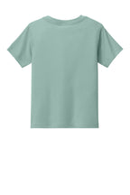 Rear View of DustyBlue BELLA+CANVAS Toddler Short Sleeve Tee BC3001T