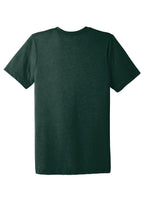 Rear View of Emerald TB BELLA+CANVAS Unisex Triblend Short Sleeve Tee. BC3413