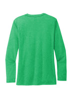 Rear View of Enviro Green Allmade Women's Tri-Blend Long Sleeve Tee AL6008