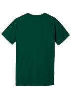 Rear View of Evergreen BELLA+CANVAS Unisex Jersey Short Sleeve Tee. BC3001
