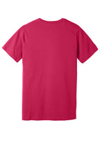 Rear View of Fuchsia BELLA+CANVAS Unisex Jersey Short Sleeve Tee. BC3001