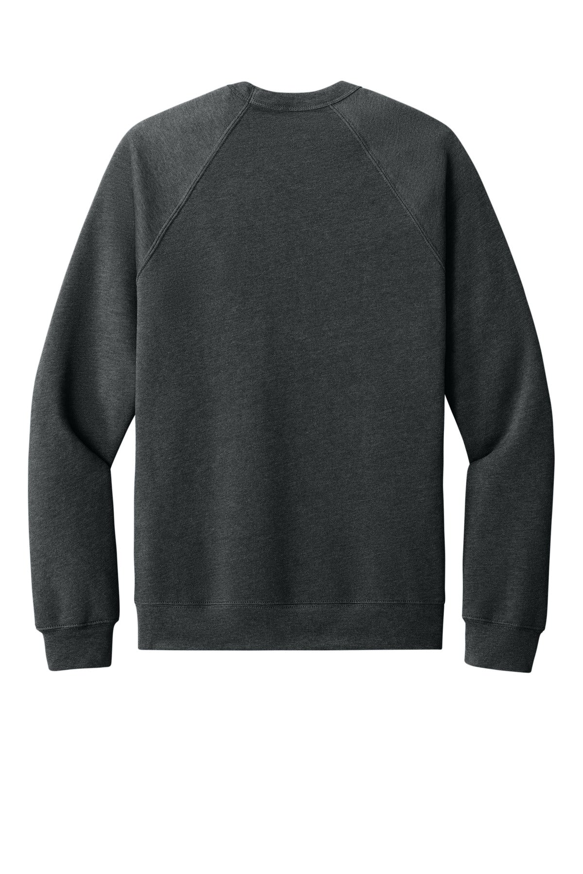 Rear View of GAcidFlece BELLA+CANVAS Unisex Sponge Fleece Raglan Sweatshirt. BC3901