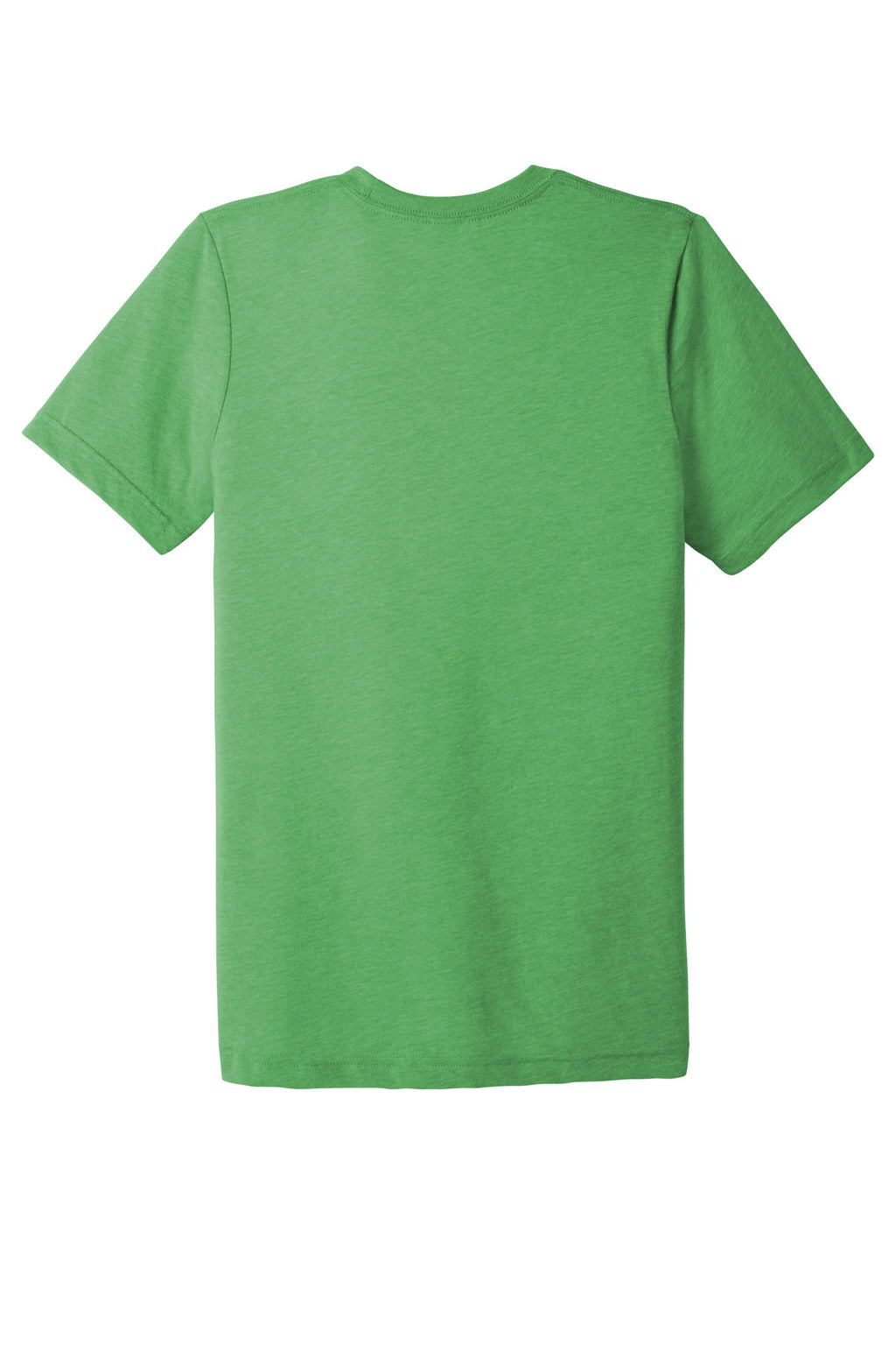 Rear View of Green TB BELLA+CANVAS Unisex Triblend Short Sleeve Tee. BC3413