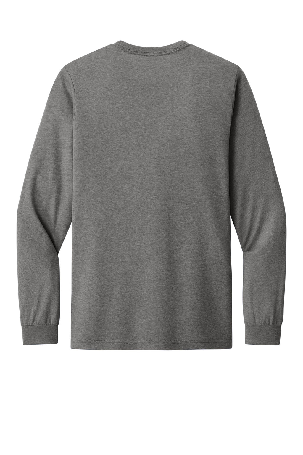 Rear View of GreyTB BELLA+CANVAS Unisex Triblend Long Sleeve Tee BC3513