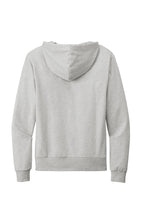 Rear View of GrntGryHtr Allmade Unisex Organic French Terry Full-Zip Hoodie AL4002