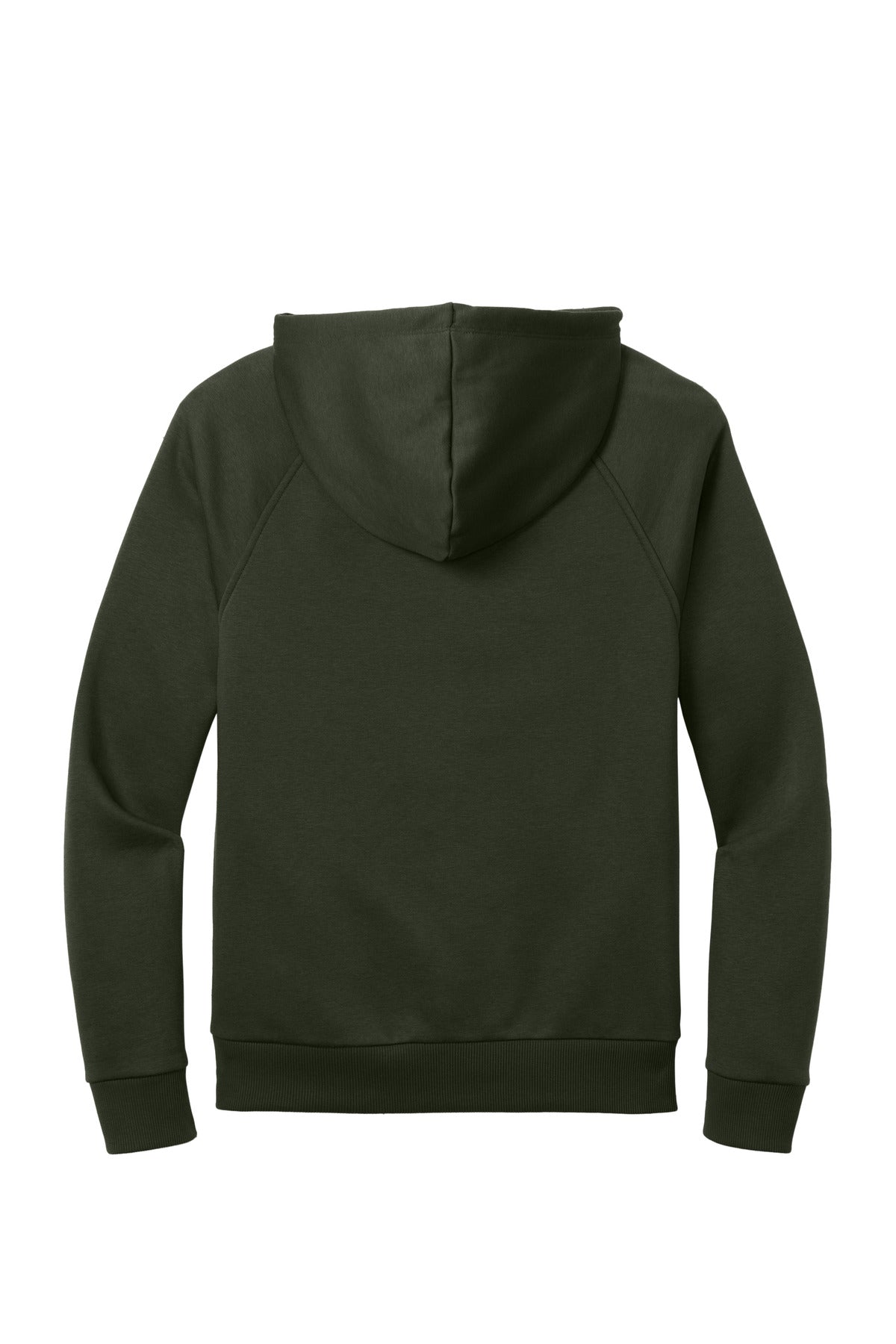 Rear View of HerbGreen Allmade Unisex Organic CVC Fleece Pullover Hoodie AL5000