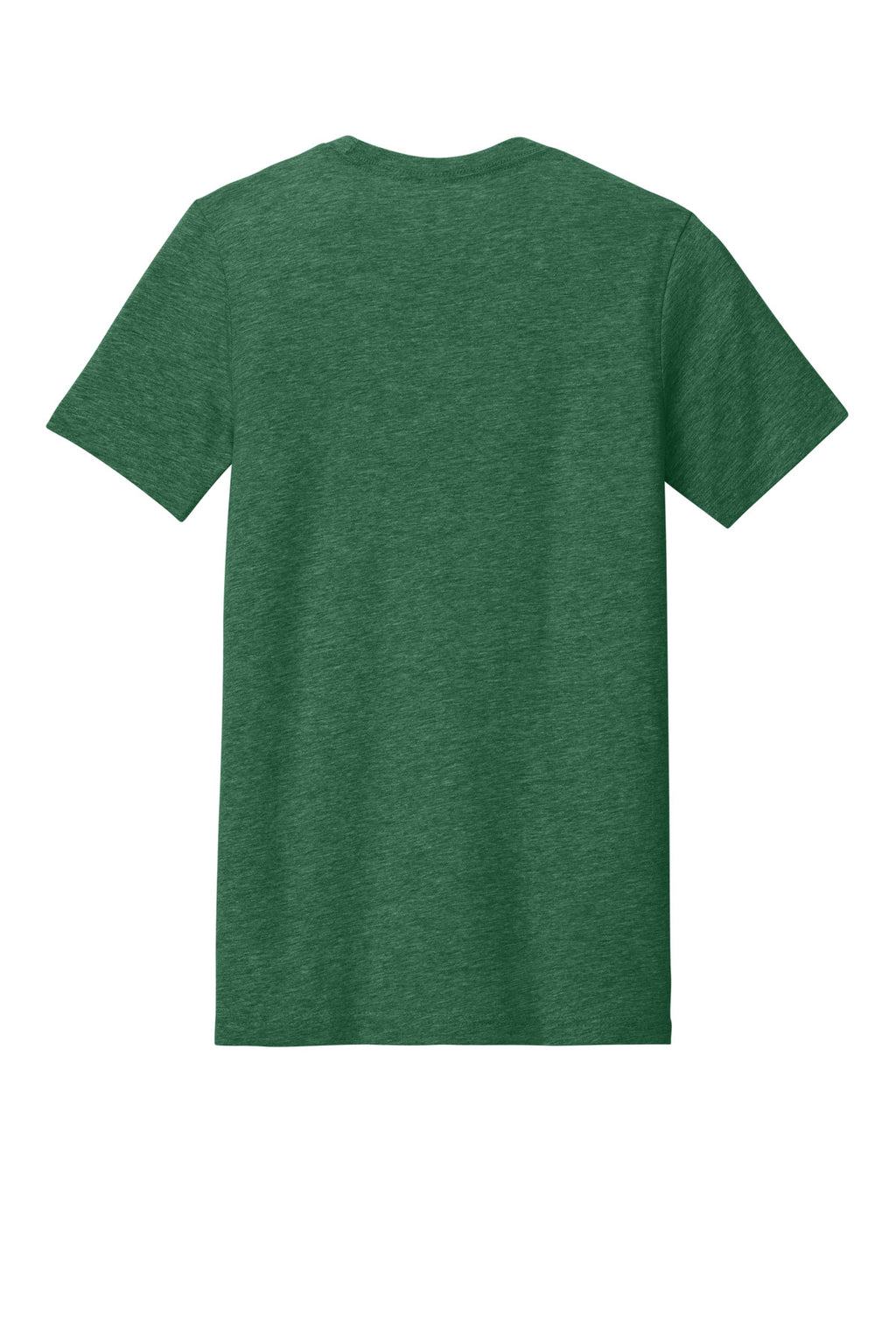 Rear View of Ht Grass Green BELLA+CANVAS Unisex Heather CVC Short Sleeve Tee. BC3001CVC