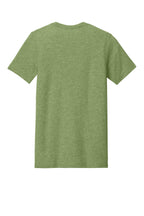 Rear View of Ht Green BELLA+CANVAS Unisex Heather CVC Short Sleeve Tee. BC3001CVC