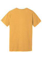 Rear View of Ht Mustard BELLA+CANVAS Unisex Heather CVC Short Sleeve Tee. BC3001CVC
