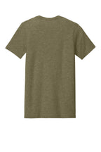 Rear View of Ht Olive BELLA+CANVAS Unisex Heather CVC Short Sleeve Tee. BC3001CVC