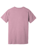 Rear View of Ht Prm Lilac BELLA+CANVAS Unisex Heather CVC Short Sleeve Tee. BC3001CVC