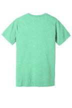 Rear View of Ht Prm Mint BELLA+CANVAS Unisex Heather CVC Short Sleeve Tee. BC3001CVC