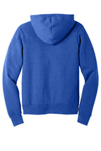 Rear View of Ht True Royal BELLA+CANVAS Unisex Sponge Fleece Pullover Hoodie. BC3719