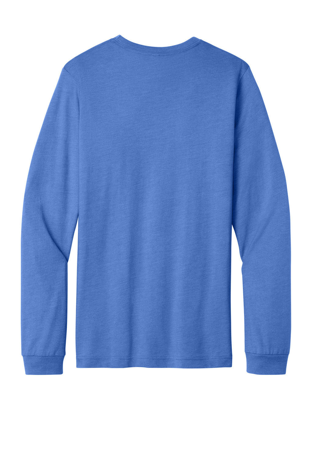 Rear View of HtClmbBl BELLA+CANVAS Unisex Heather CVC Long Sleeve Tee BC3501CVC