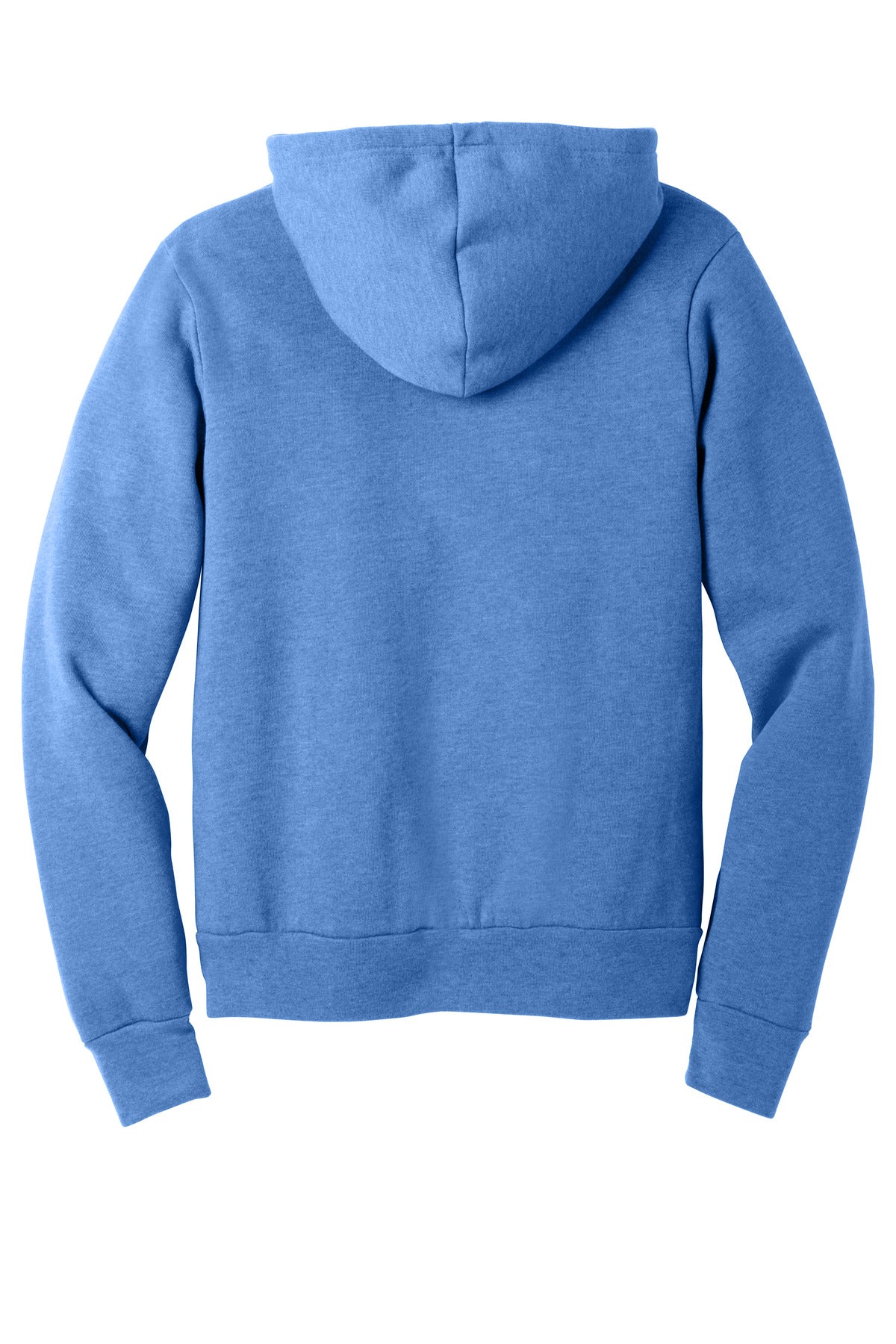 Rear View of HtClmbBl BELLA+CANVAS Unisex Sponge Fleece Pullover Hoodie. BC3719