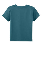 Rear View of HtDpTeal BELLA+CANVAS Toddler Short Sleeve Tee BC3001T