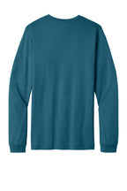 Rear View of HtDpTeal BELLA+CANVAS Unisex Heather CVC Long Sleeve Tee BC3501CVC