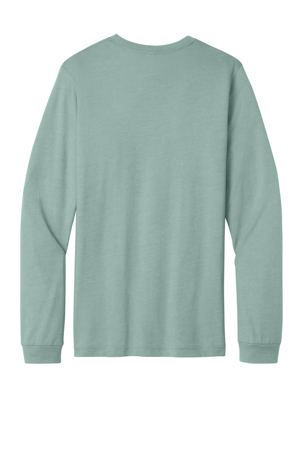 Rear View of HtDustyBl BELLA+CANVAS Unisex Heather CVC Long Sleeve Tee BC3501CVC