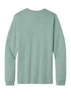 Rear View of HtDustyBl BELLA+CANVAS Unisex Heather CVC Long Sleeve Tee BC3501CVC