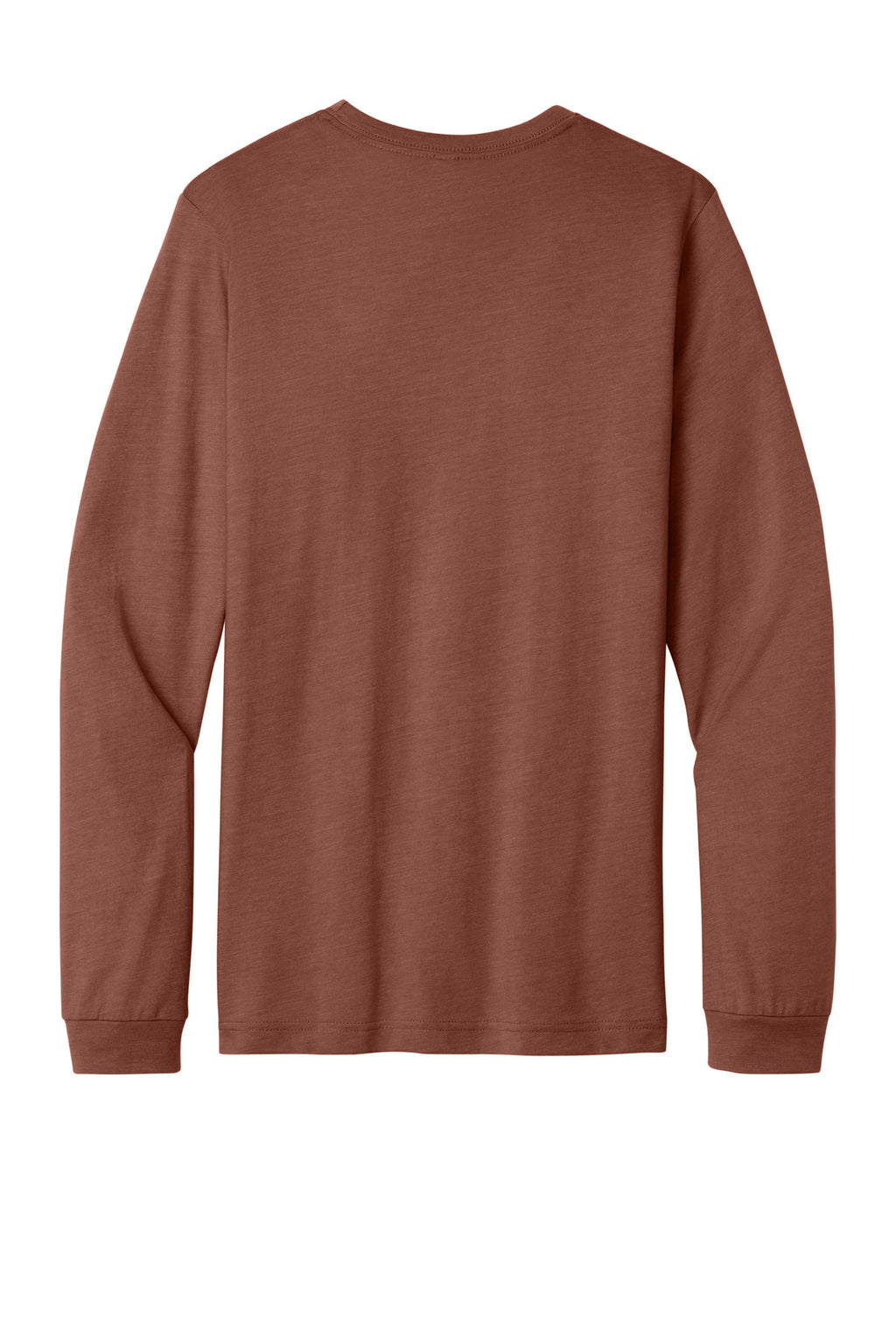 Rear View of HthrClay BELLA+CANVAS Unisex Heather CVC Long Sleeve Tee BC3501CVC