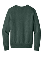 Rear View of HthrForest BELLA+CANVAS Unisex Sponge Fleece Classic Crewneck Sweatshirt BC3911