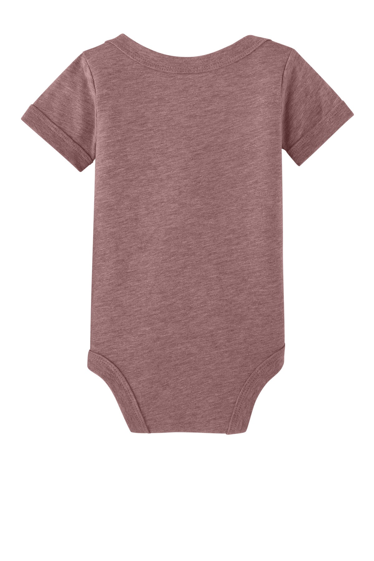Rear View of HthrMauve BELLA+CANVAS Infant Jersey Short Sleeve One Piece BC100B