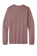 Rear View of HthrMauve BELLA+CANVAS Unisex Heather CVC Long Sleeve Tee BC3501CVC