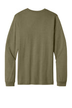 Rear View of HthrOlive BELLA+CANVAS Unisex Heather CVC Long Sleeve Tee BC3501CVC