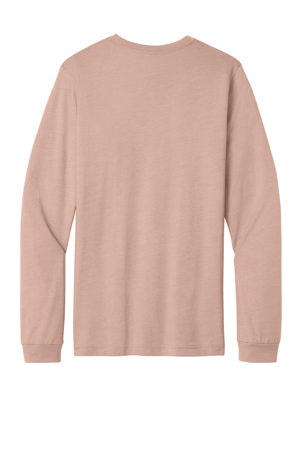 Rear View of HthrPeach BELLA+CANVAS Unisex Heather CVC Long Sleeve Tee BC3501CVC