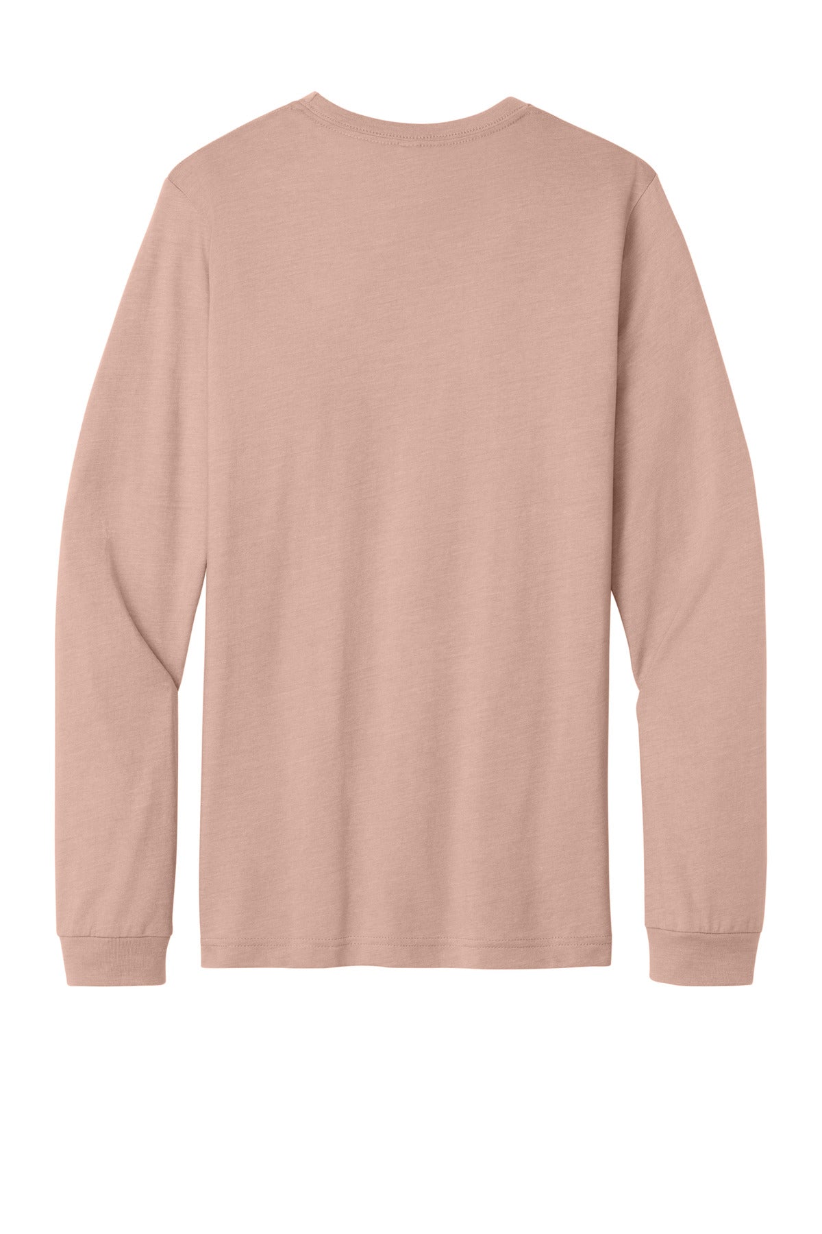 Rear View of HthrPeach BELLA+CANVAS Unisex Heather CVC Long Sleeve Tee BC3501CVC