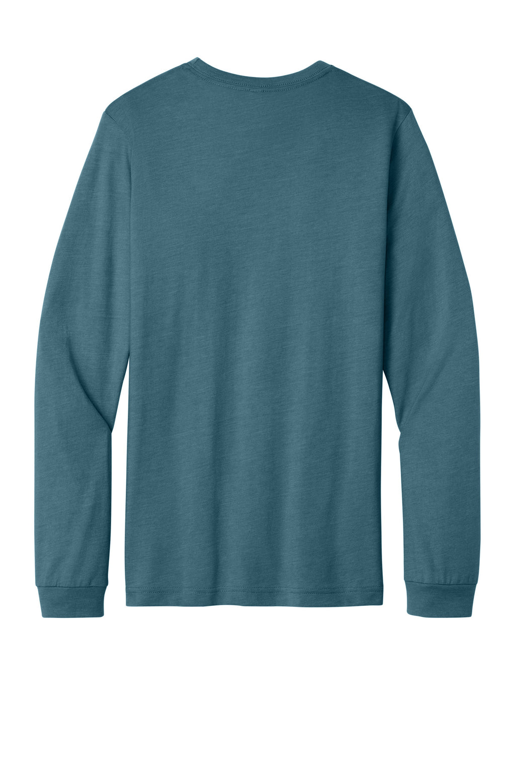 Rear View of HthrSlate BELLA+CANVAS Unisex Heather CVC Long Sleeve Tee BC3501CVC