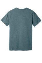 Rear View of HthrSlate BELLA+CANVAS Unisex Heather CVC V-Neck Tee BC3005CVC